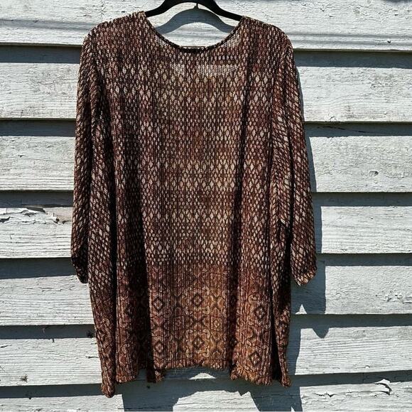 CATHERINE Open Front Cardigan fall lightweight coastal grandma plus size - Picture 2 of 3